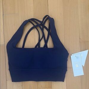 Women's Black Strappy Sports Bra